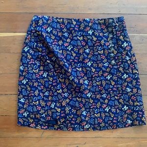 Madewell Side Button Skirt Garden Party